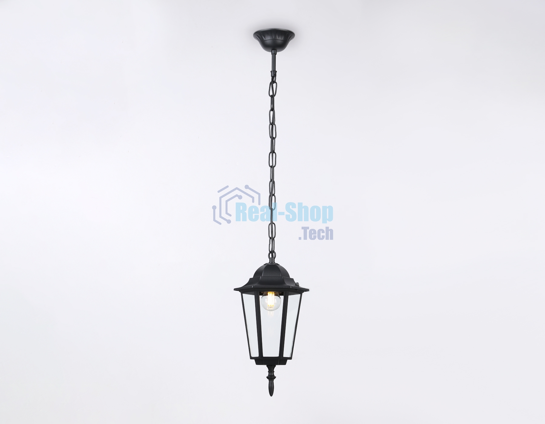 Светильник Ambrella light ST2029 BK/CL черный/прозрачный IP54 E27 max 40W D150*780