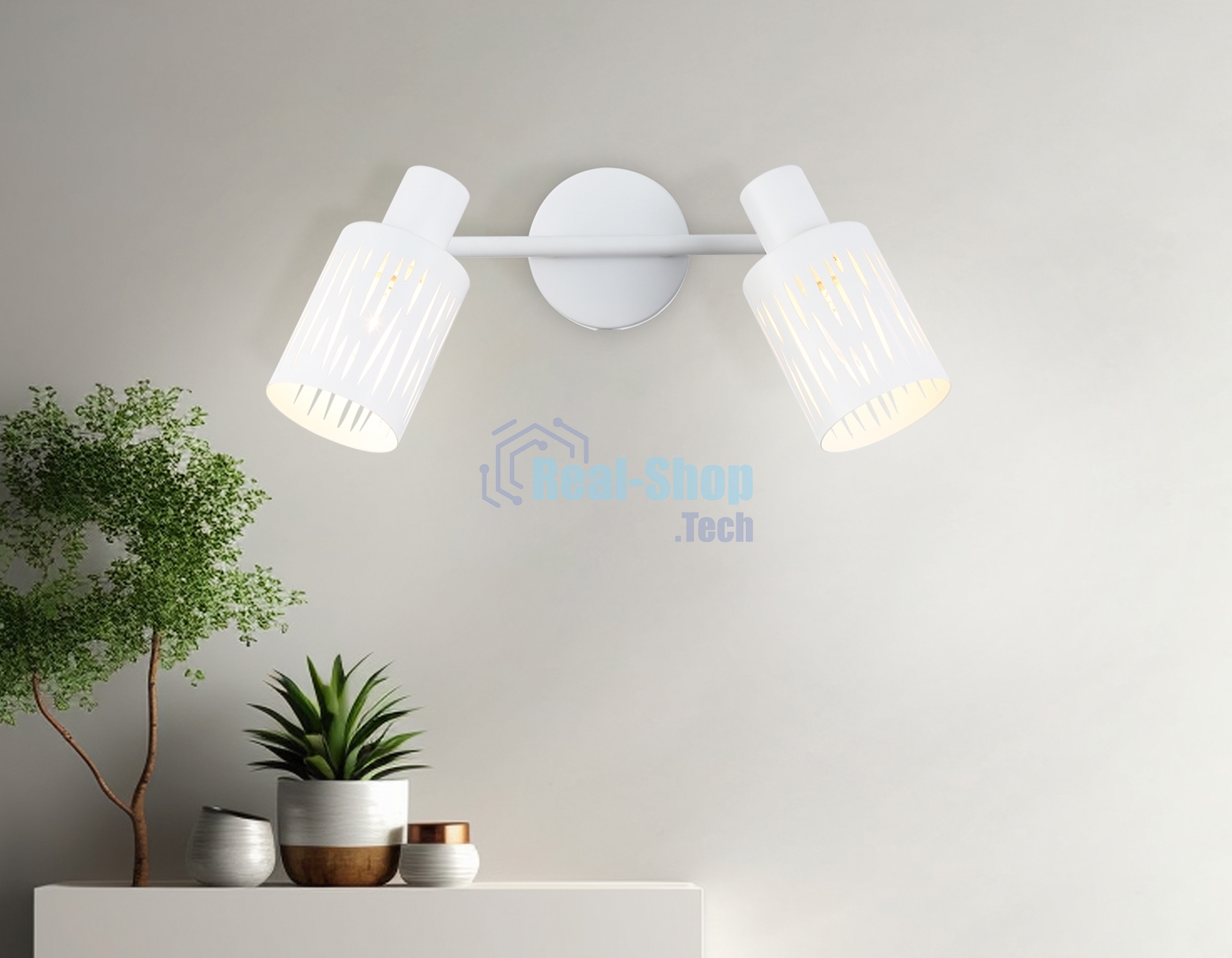 Светильник Ambrella light TR8664/2 WH белый E14/2 max 60W 360*100*190