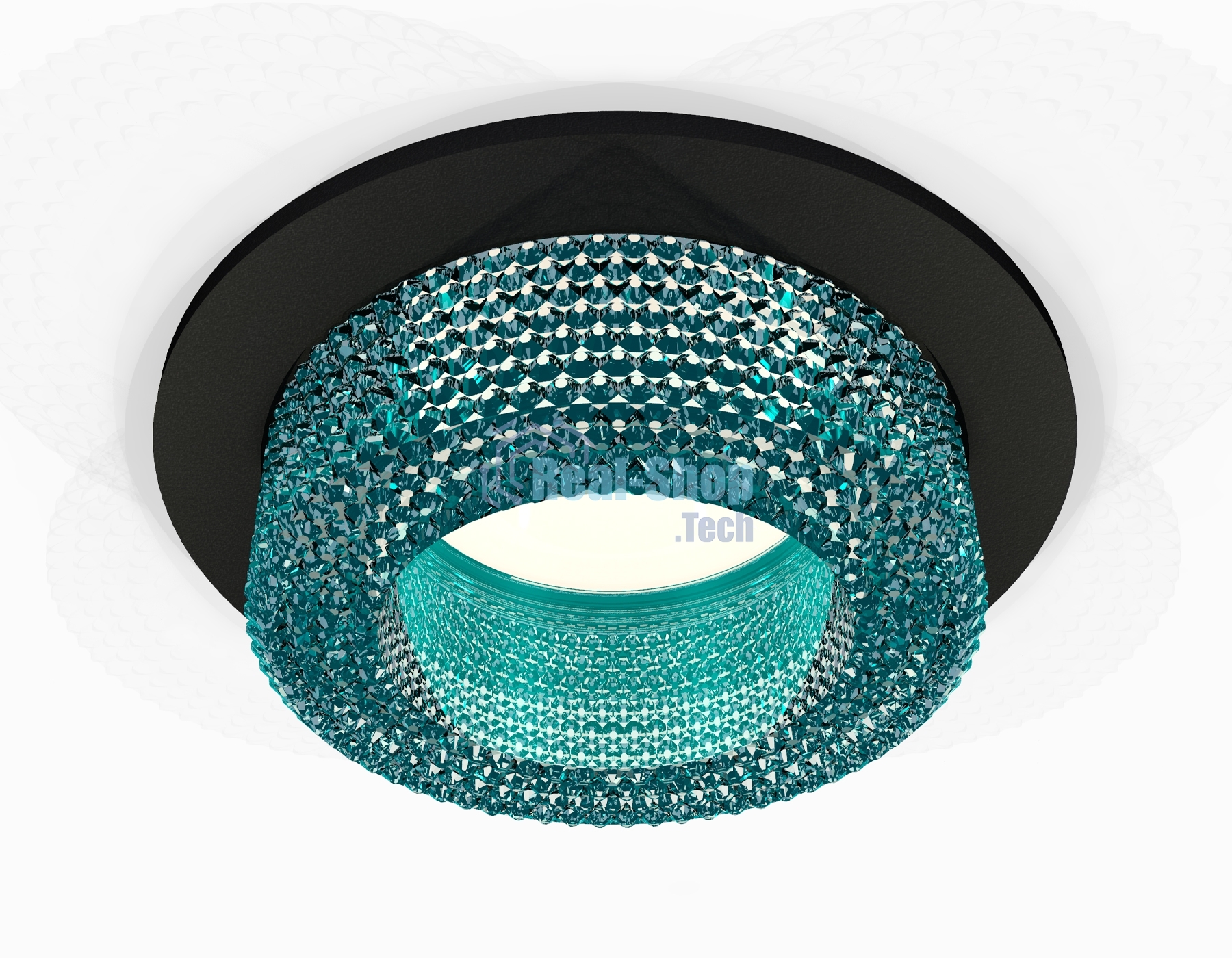 Комплект встраиваемого светильника Ambrella light XC7622023 SBK/BL черный песок/голубой MR16 GU5.3 (C7622, N7194)
