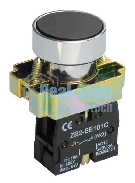 Кнопка LAY5-BA21 без подсветки черный 1з IEK BBT60-BA-K02