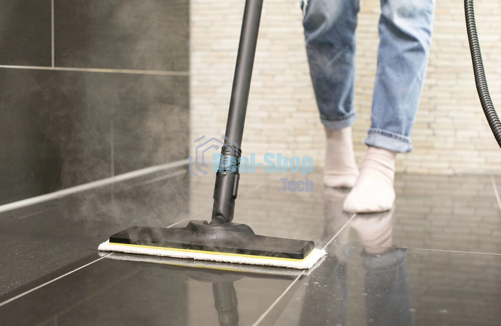 Пароочиститель Karcher EasyFix SC 2 белый, напольный, 1500 Вт, 40 г/мин, 1000 мл