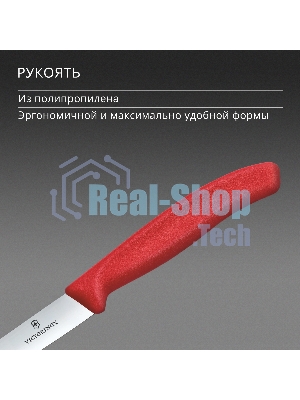 Нож кухонный Victorinox Swiss Classic 6.7701.C1 для овощей лезв.100 мм прямая заточка красный
