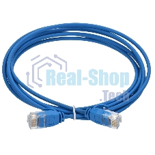 ITK Коммутационный шнур кат.5E UTP LSZH 1,5м slim язычок син | PC03-C5EUL-1M5-SL-WT | ITK
