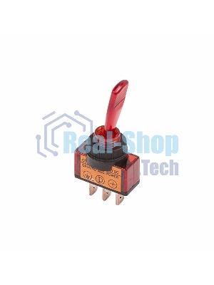 Тумблер Rexant 12V 20А (3c) ON-OFF однополюсный с красной подсветкой