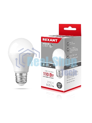 Лампа светодиодная Rexant 604-008 груша A60 15,5 Вт E27 1473 лм 2700 K теплый свет
