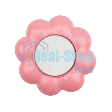 Выключатель одноклавишный Kranz HAPPY Цветок скрытой установки, белый/розовый