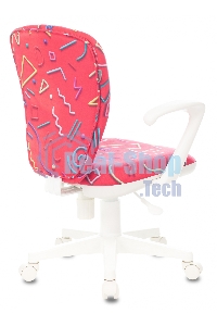 Кресло детское Бюрократ KD-W10AXSN малиновый Sticks 05 крестовина пластик пластик белый