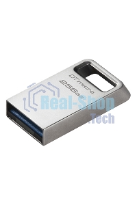 Флешка USB Kingston DataTraveler Micro (DTMC3G2/256Gb), 256Gb, USB 3.2 Gen 1, R/W 200/60, серебристый