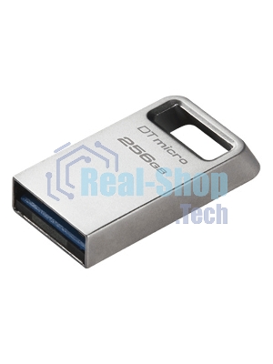 Флешка USB Kingston DataTraveler Micro (DTMC3G2/256Gb), 256Gb, USB 3.2 Gen 1, R/W 200/60, серебристый