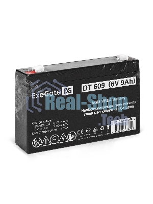 Аккумуляторная батарея ExeGate DT 609 (6V 9Ah, клеммы F1)