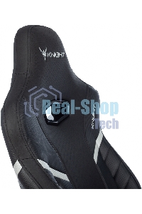 Кресло игровое Knight Thunder 5X черный эко.кожа крестов. металл