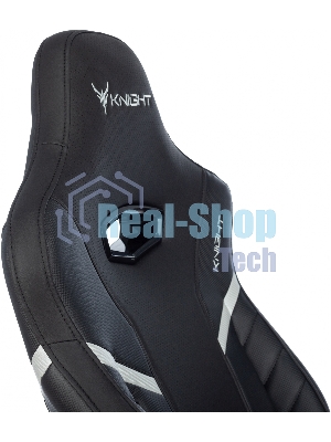 Кресло Knight Thunder 5X черный, экокожа, 120 кг, механизм качания