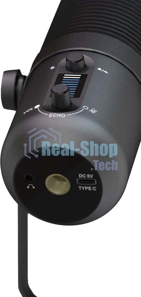 Микрофон проводной Оклик SM-400G 2м черный