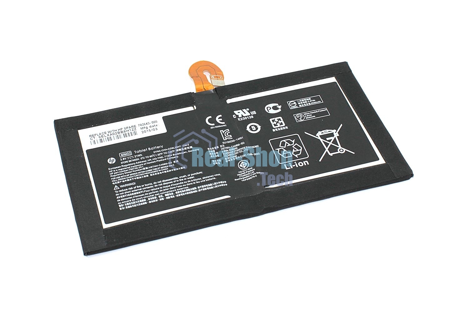 Аккумуляторная батарея для ноутбука HP HSTNH-C408M (MM02) 3.8V 5525mAh