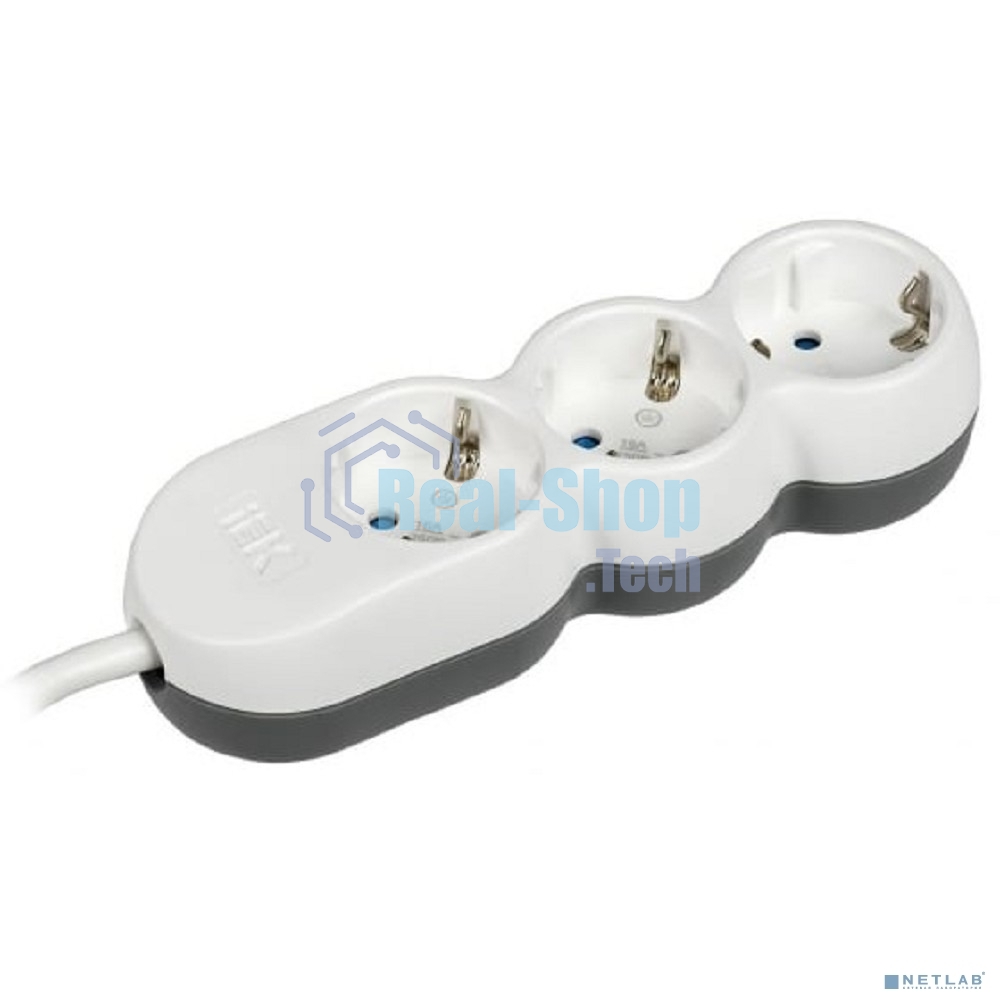 Удлинитель IEK У03 3 места 2P+PE/1,5м 3х1,5 мм2 16А/250В UNO