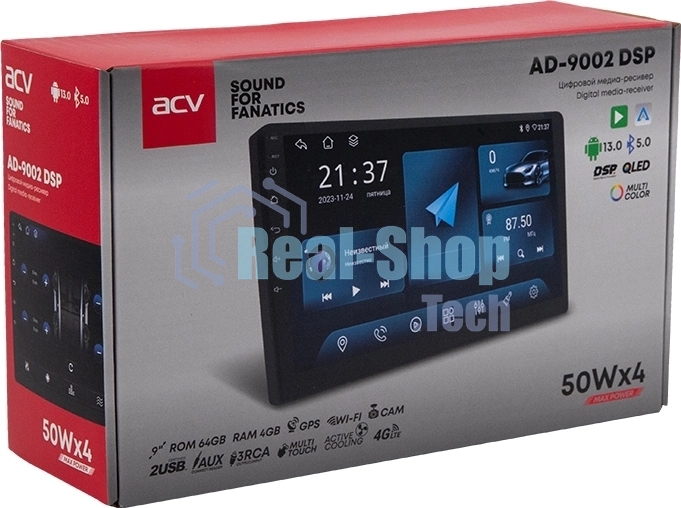 Автомагнитола ACV AD-9003 V2, 2 DIN, 9