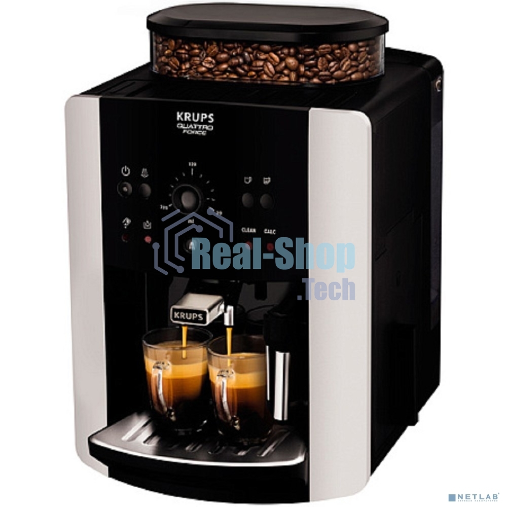 Кофемашина Krups Arabica EA811810 1450Вт черный/серебристый