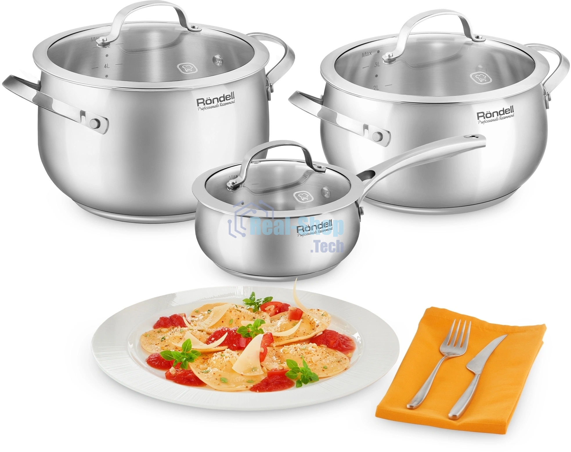 Ковш Rondell Calypso RDS-1670 1.5 л. d=16 см (с крышкой) сталь
