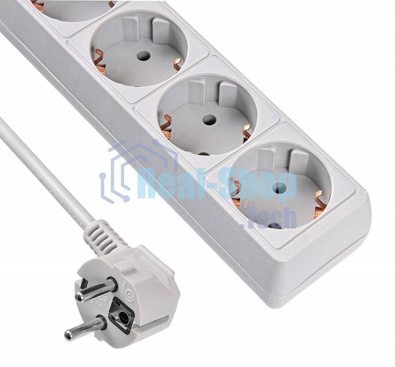 Сетевой фильтр Buro 500SL-3-G 3 м (5 розеток) серый (пакет ПЭ)