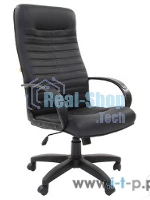 Кресло Chairman 480 LT черный, экокожа, 120 кг