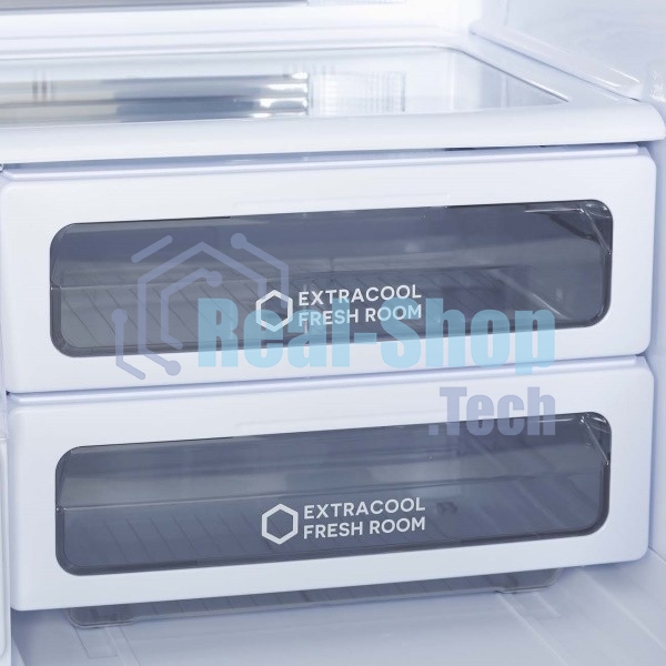 Холодильник Sharp SJ-EX93PSL нержавеющая сталь трехкамерный 345/211 л морозилка снизу Side by Side