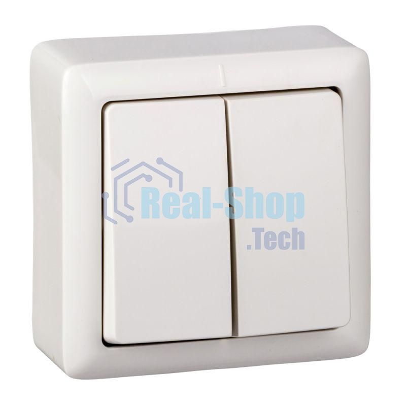 Выключатель 2-кл. ОП Хит 6А IP20 белый SchE VA56-232-B