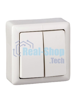 Выключатель 2-кл. ОП Хит 6А IP20 белый SchE VA56-232-B