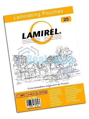 Пленка для ламинирования Fellowes 75мкм A4 (25шт) глянцевая216x303мм Lamirel (LA-78800)