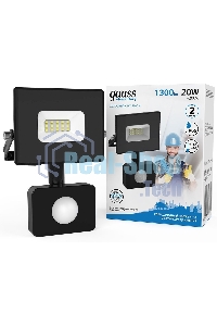 Прожектор светодиодный Gauss LED 20W 1380lm IP65 6500К с датчиком движения