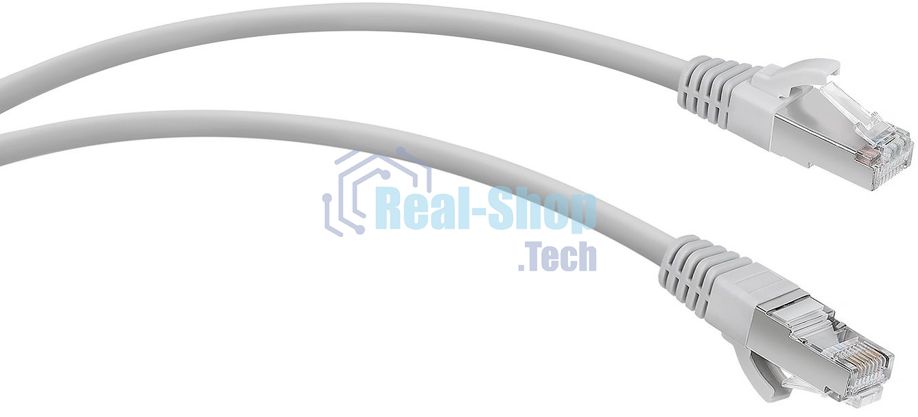 Патч-корд WRline WR-PC-RJ45-FTP-5E-2-GY F/UTP общий экран RJ-45 вил.-вилка RJ-45 cat.5e 2м серый LSZH (уп.:1шт)