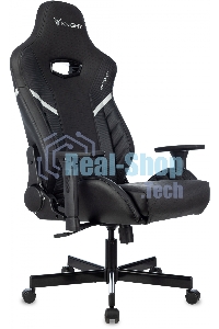 Кресло игровое Knight Thunder 5X черный эко.кожа крестов. металл