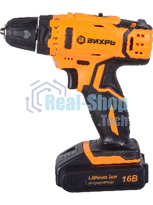 Дрель-шуруповерт Вихрь ДА-16Л-2КА, 16 В, 1,5 Ач, 32 Нм, щеточный