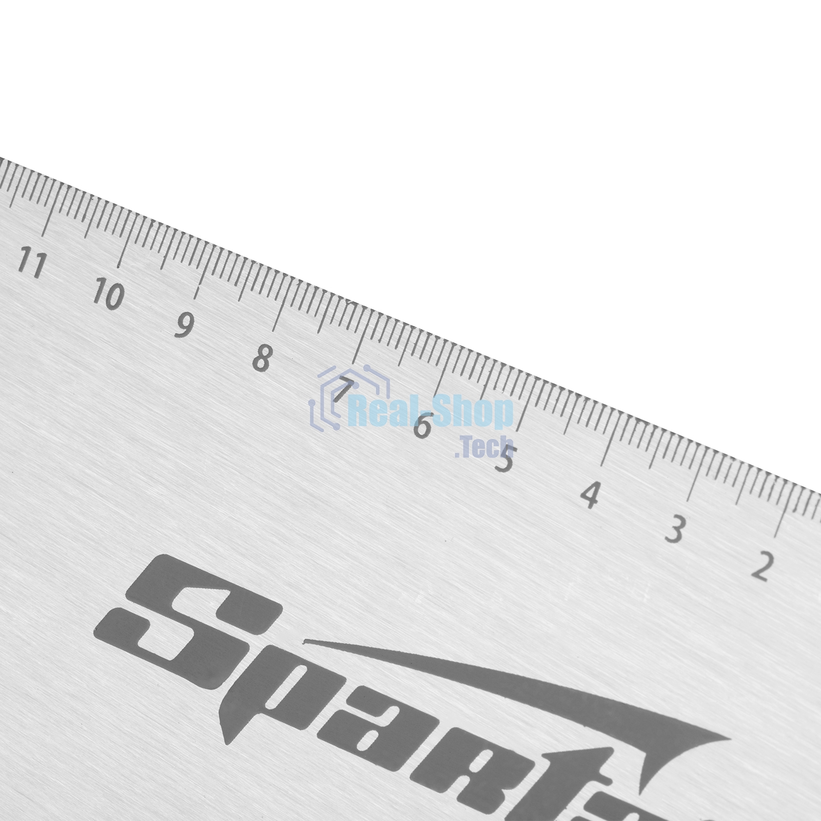 Ножовка по дереву Sparta 400 мм, 7-8 ТРI, каленый зуб, линейка, деревянная рукоятка