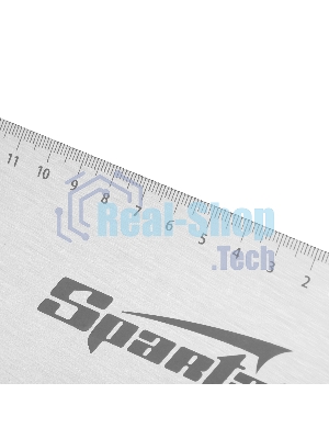 Ножовка по дереву Sparta 400 мм, 7-8 ТРI, каленый зуб, линейка, деревянная рукоятка