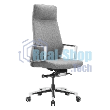 Кресло руководителя Бюрократ JONS/CASHGREY серый, крестовина алюминий