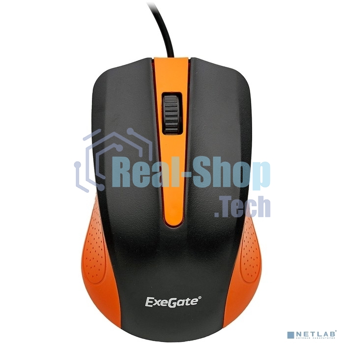 Мышь проводная ExeGate Professional Standard SH-9030BO черный/оранжевый, 1200 dpi, USB, кнопки - 3