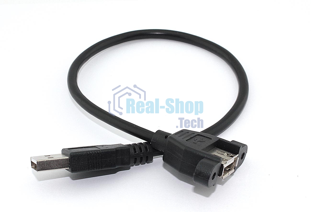 Кабель USB 2.0 для монтажа на корпус 30 см