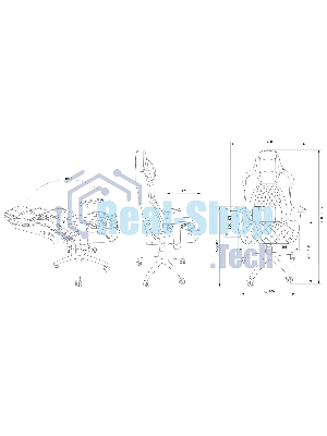 Кресло Cactus CS-CHR-130-M черный, экокожа, подголовник