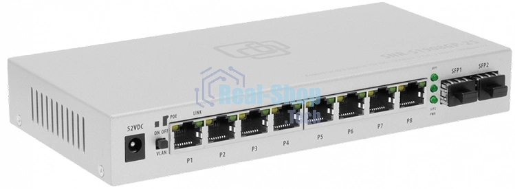 Коммутатор SNR SNR-S1908GP-2S, 1Гбит/с, количество портов 8 шт, (L2)