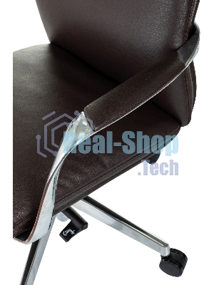 Кресло Бюрократ VEGA коричневый, кожа