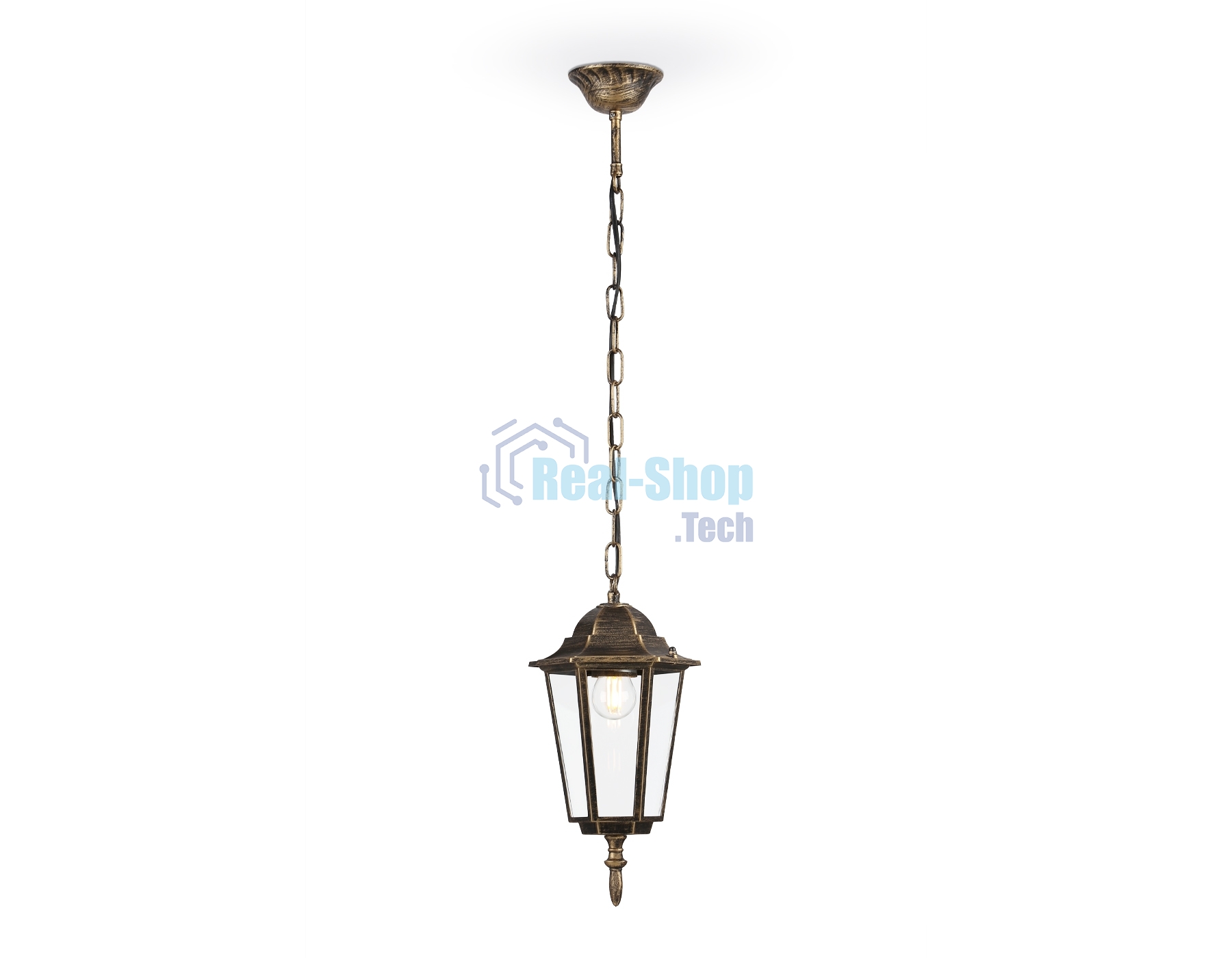 Светильник Ambrella light ST2031 GD/BK/CL золото/черный/прозрачный IP54 E27 max 40W D150*780