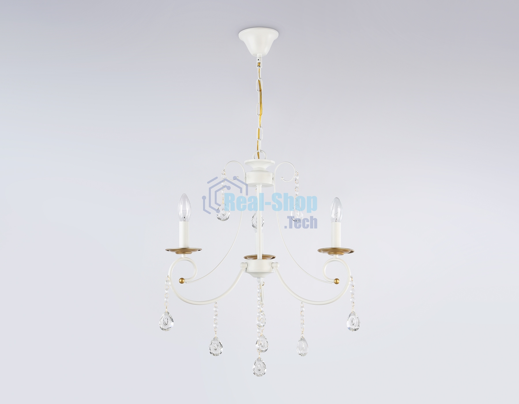 Светильник Ambrella light TR4915/3 WH/GD белый/золото E14/3 max 40W D550*860
