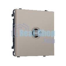 Комплект механизма TV розетки SAT SIGMA Серо-бежевый матовый 5-2400MHz 3.5dB QUANT PRO (SP3730, PR215)