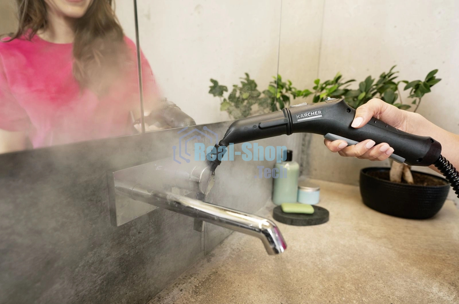 Пароочиститель Karcher EasyFix SC 2 белый, напольный, 1500 Вт, 40 г/мин, 1000 мл