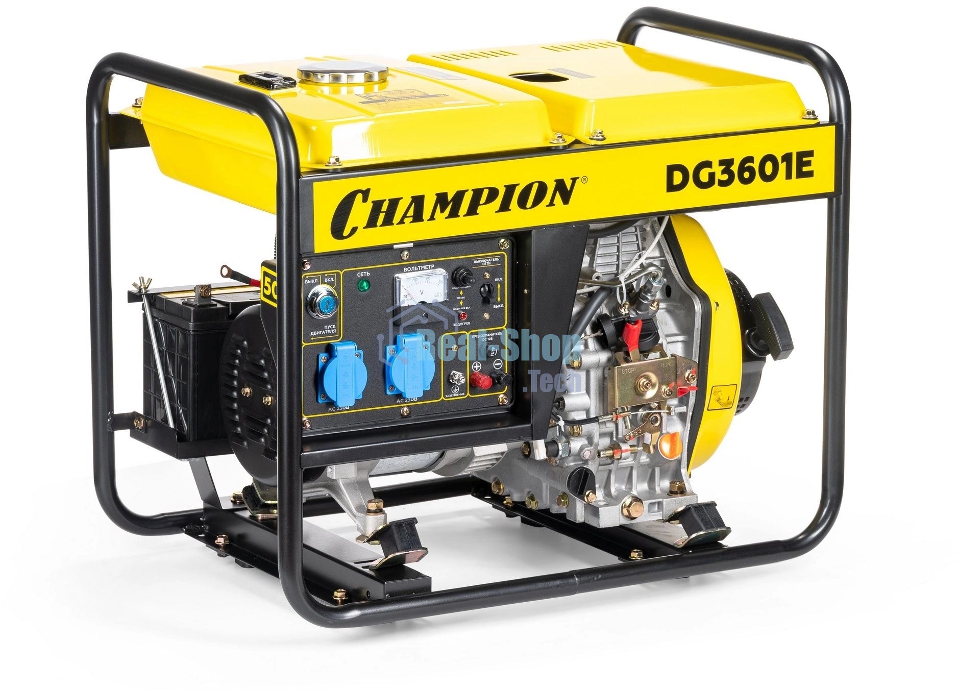 Электрогенератор дизельный Champion DG3601E, 3 кВт, 80 дБ, 80 кг