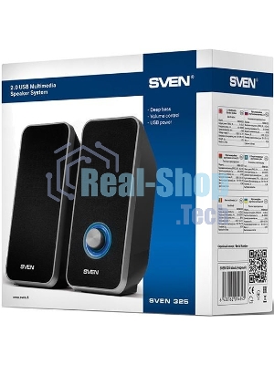 Акустическая система 2.0 SVEN 325, черный, USB, мощность 2x3 Вт(RMS) SVEN 325, черный, USB, акустическая система 2.0, мощность 2x3 Вт(RMS)