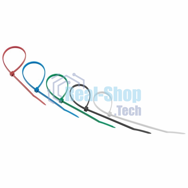 Хомут-стяжкa нeйлонoвая Rexant 250x3,6 мм, цветная, упаковка 25 шт.