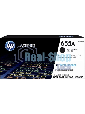 Картридж лазерный HP 655A черный для HP CLJ M652/M653/MFP M681/M682 (CF450A) 12500 стр