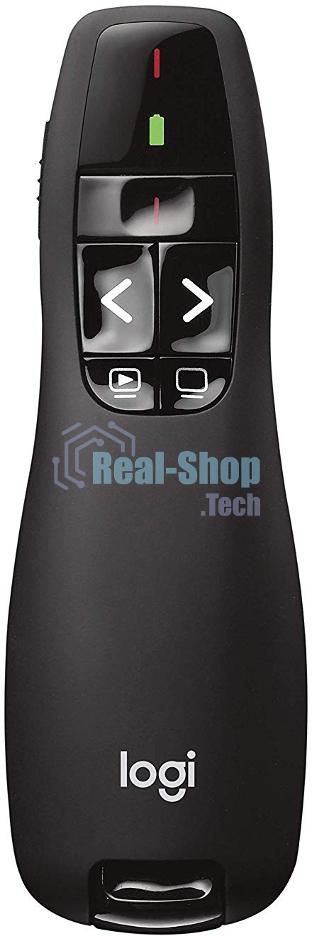 Презентер беспроводной Logitech R400 черный, радиоканал, USB, кнопки - 5