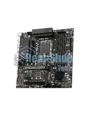 Материнская плата MSI PRO B760M-A WIFI, LGA 1700, Intel B760, 4xDDR5, 4xSATA, 2xM.2, 1xPCI-E 4.0 x16, 1xPCI-E 4.0 x4, 2xHDMI, 2xDP, 1x2.5Gb LAN, 2xUSB-A 2.0, 2xUSB 3.2 Gen 1, 2xUSB 3.2 Gen 2, 3x3.5 мм, 7.1, Micro-ATX